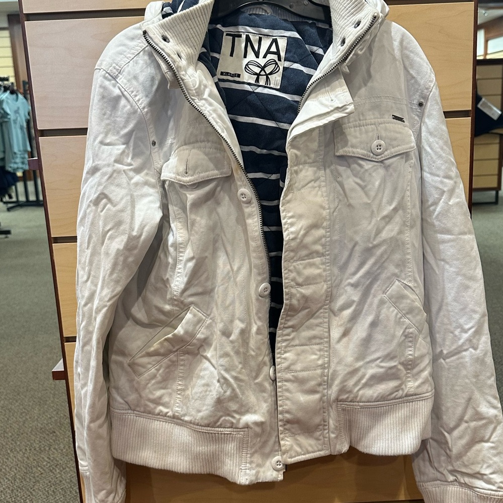 Aritzia TNA Maverick White Jacket
